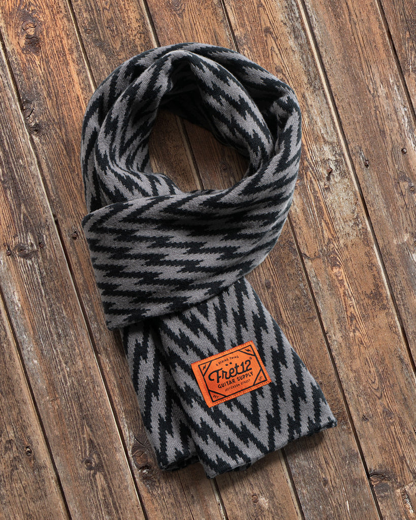 BOLT SCARF - BLACK/GREY