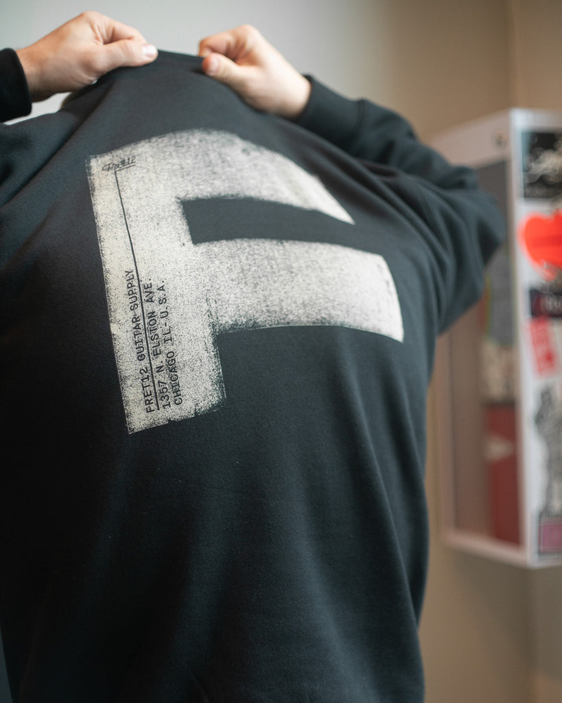 THE FAT F CREW NECK - BLACK