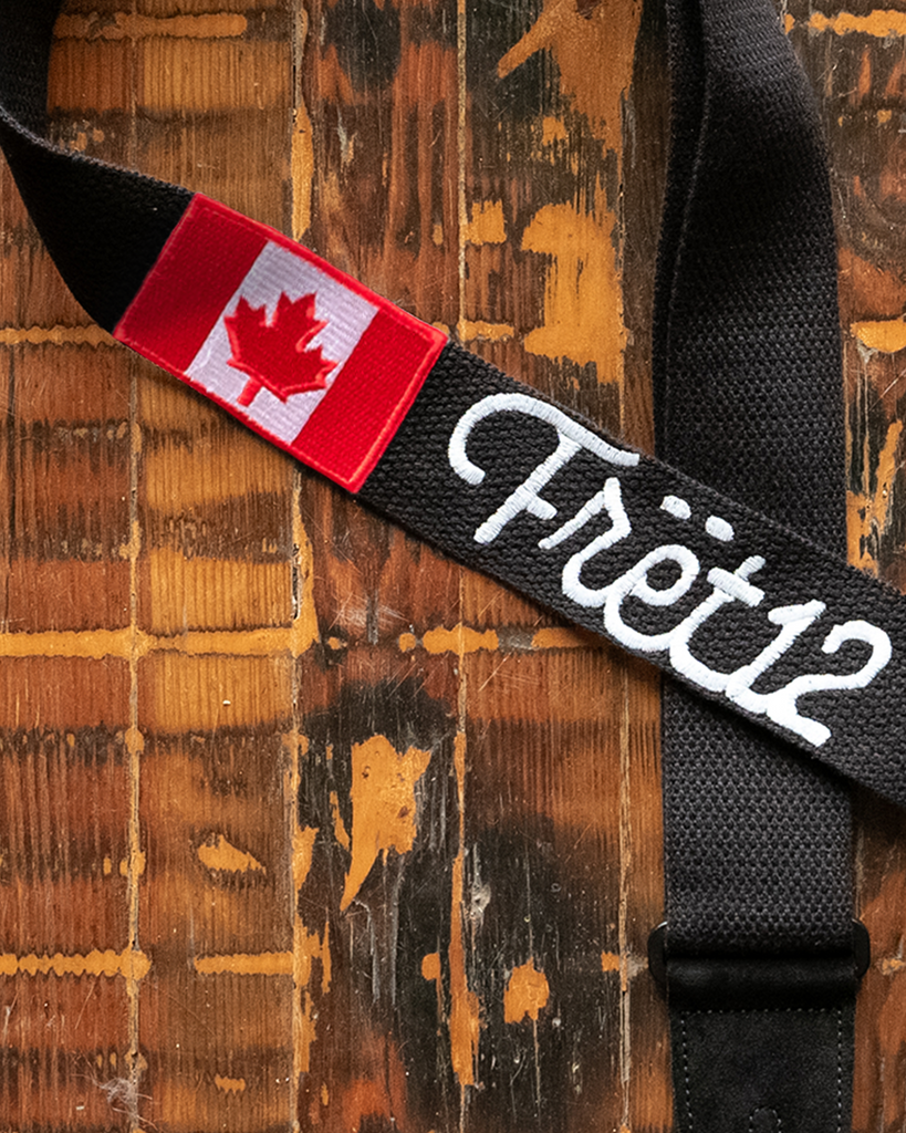 FRET12 SCRIPT LOGO CANADA FLAG GUITAR STRAP