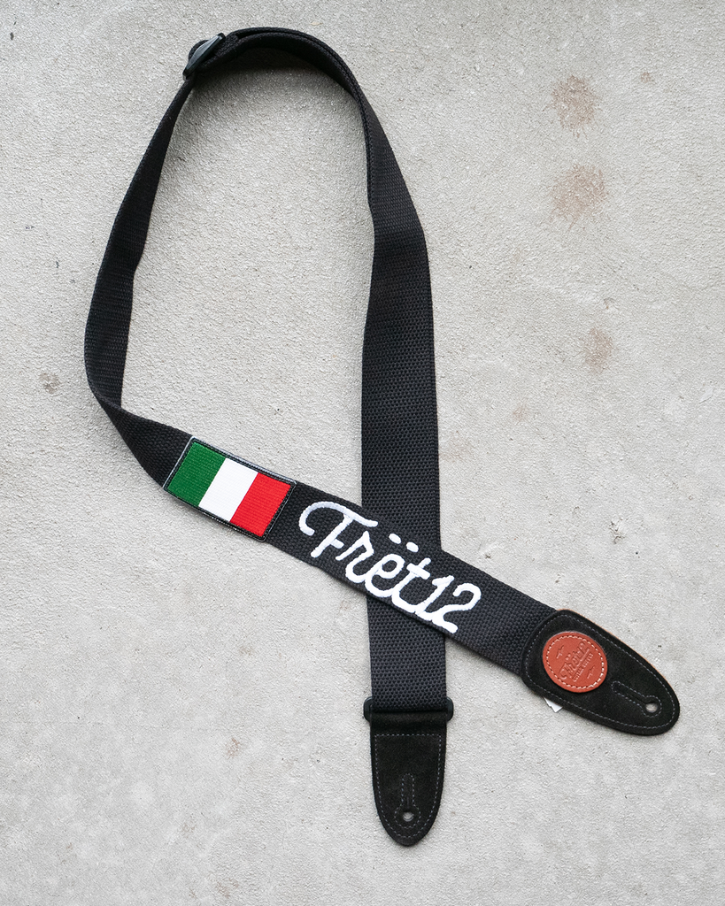 FRET12 SCRIPT LOGO ITALY FLAG GUITAR STRAP