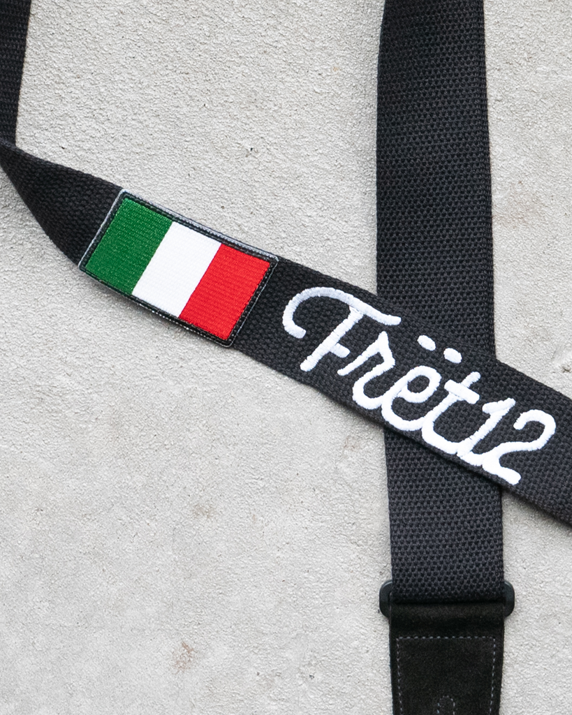 FRET12 SCRIPT LOGO ITALY FLAG GUITAR STRAP