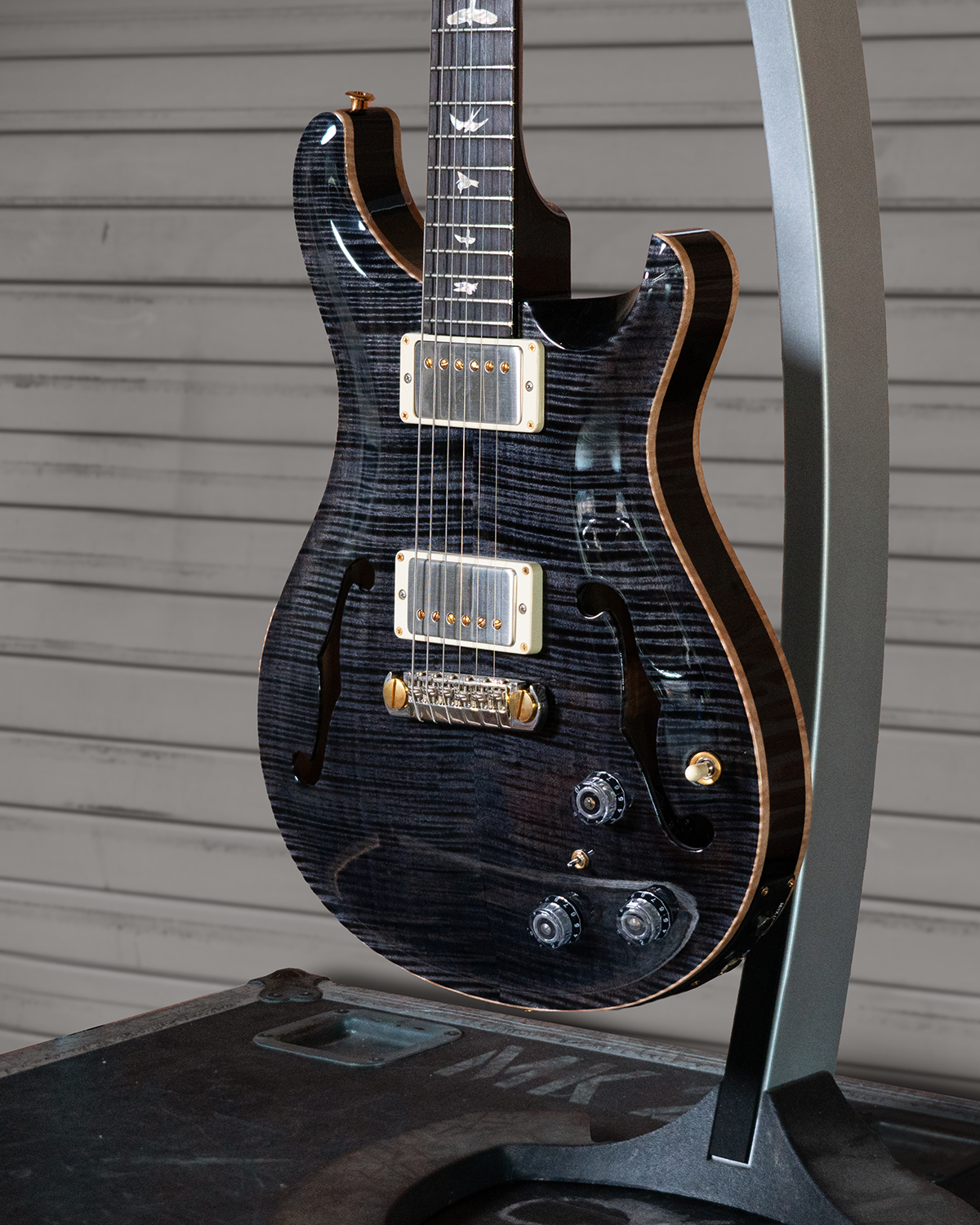 PRS Hollowbody II Piezo 10 top - Grey Black