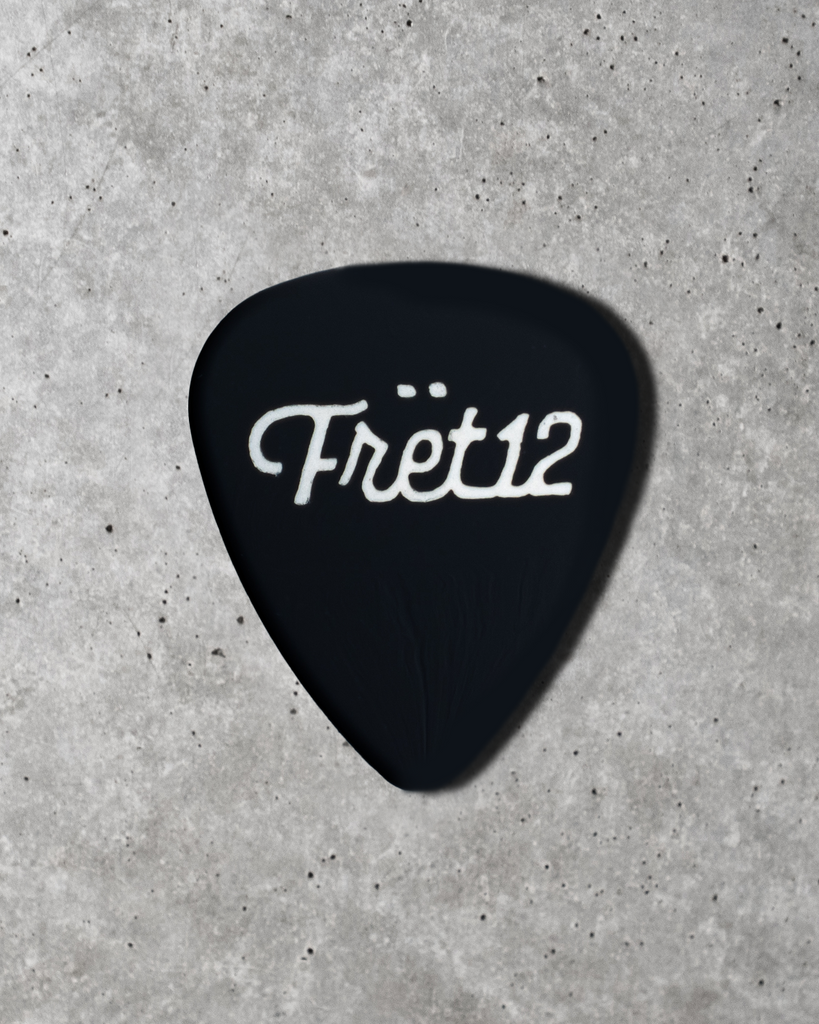 FRET12 GUITAR PICK PACK - SCRIPT LOGO - BLACK