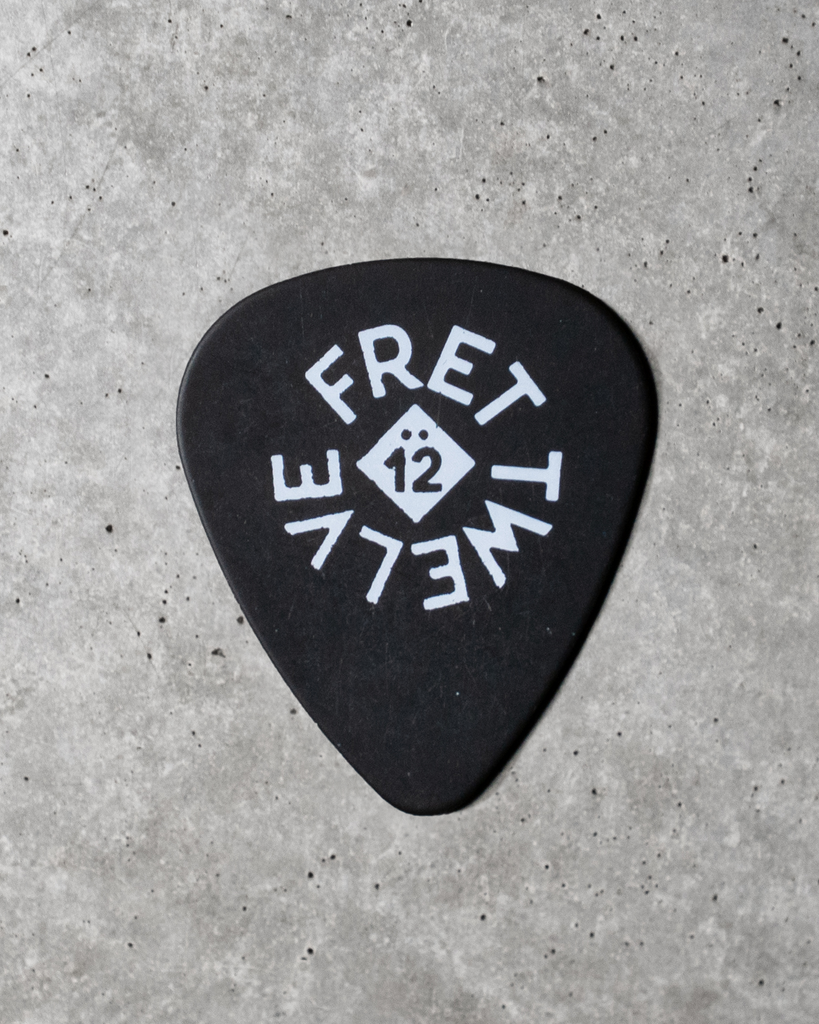 FRET12 GUITAR PICK PACK - BULLET LOGO - PITCH BLACK