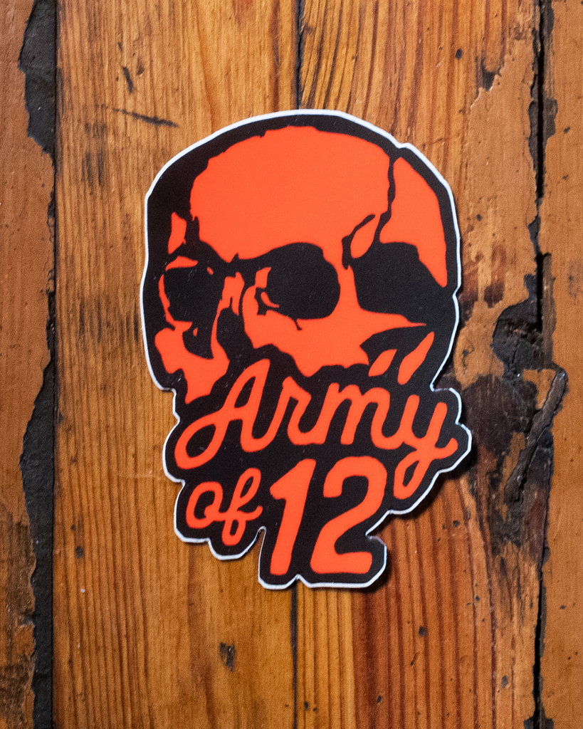 ARMY OF 12 – STICKER – ORANGE