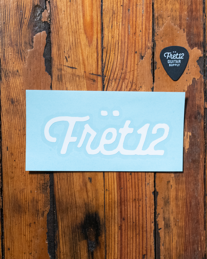 FRET12 SCRIPT LOGO – TRANSFER STICKER – WHITE