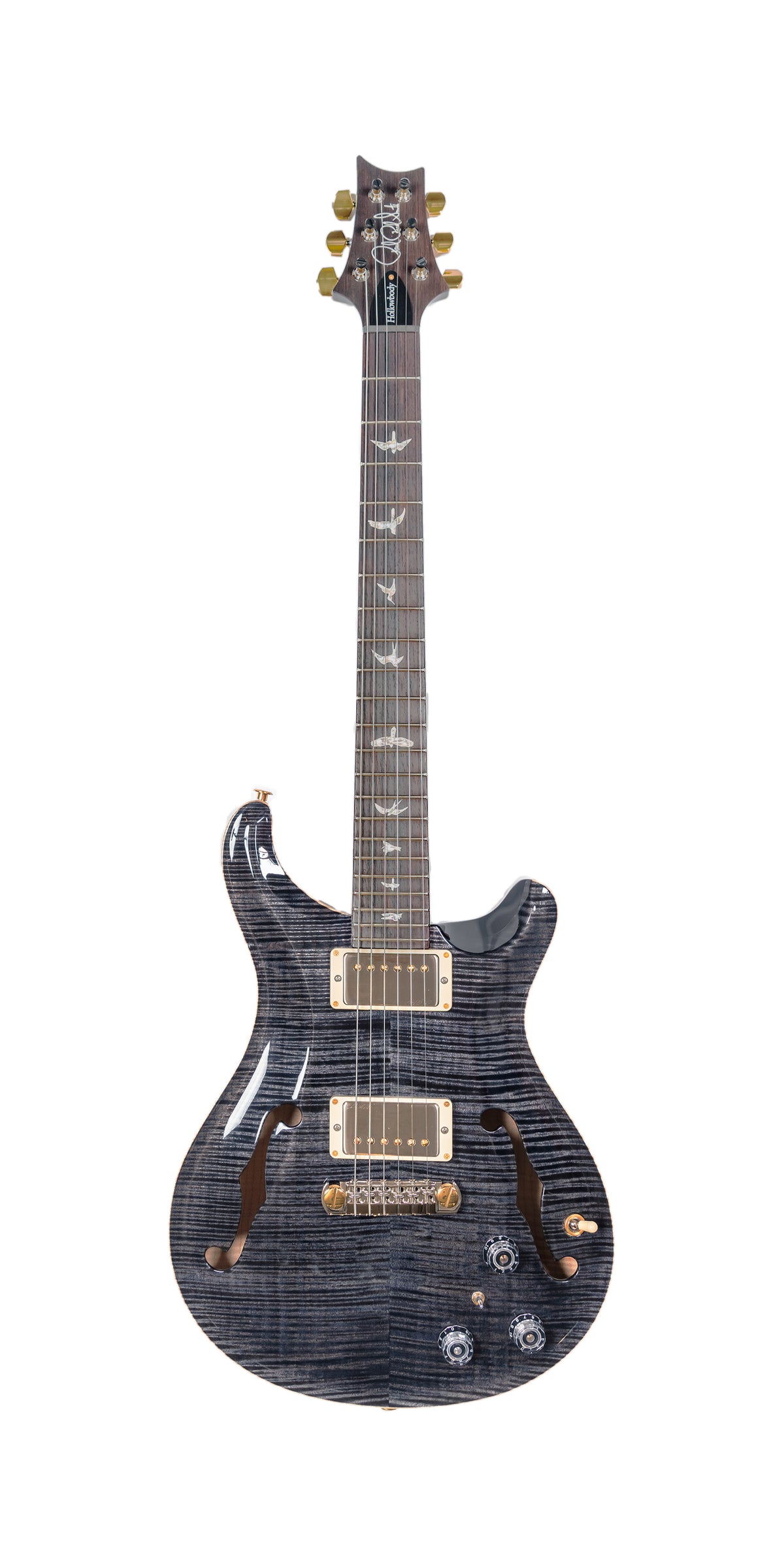 PRS Hollowbody II Piezo 10 top - Grey Black | FRET12